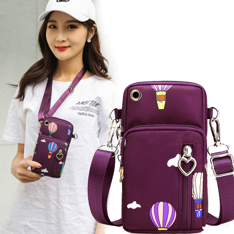 Cross-border wholesale 2023 new women's phone bag, crossbody coin purse, wristlet, sports arm bag, and fabric-style small crossbody pouch