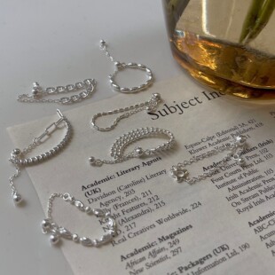 South Korea's Dongdamen Pulling Soft Chain Pure Silk Ring INS Niche Design Fashion Light luxury can adjust the index finger ring