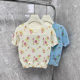 High-End Pure Version 25 Years Summer New Product Small Fresh Pastoral Style Small Floral Print Sweet Elegant Knitwear Short Sleeves