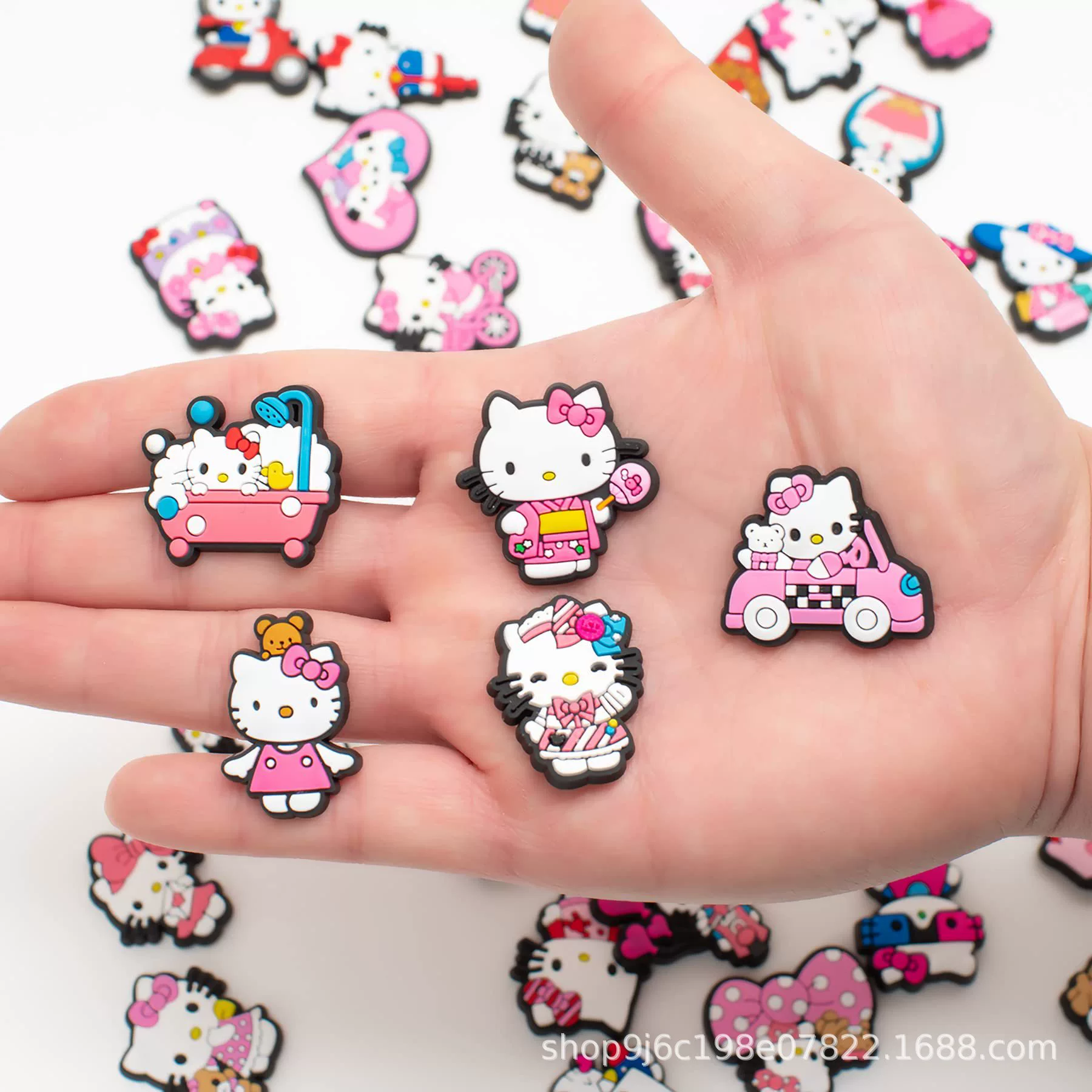 Hello Kitty, мультяшные туфли, съемная пряжка для обуви