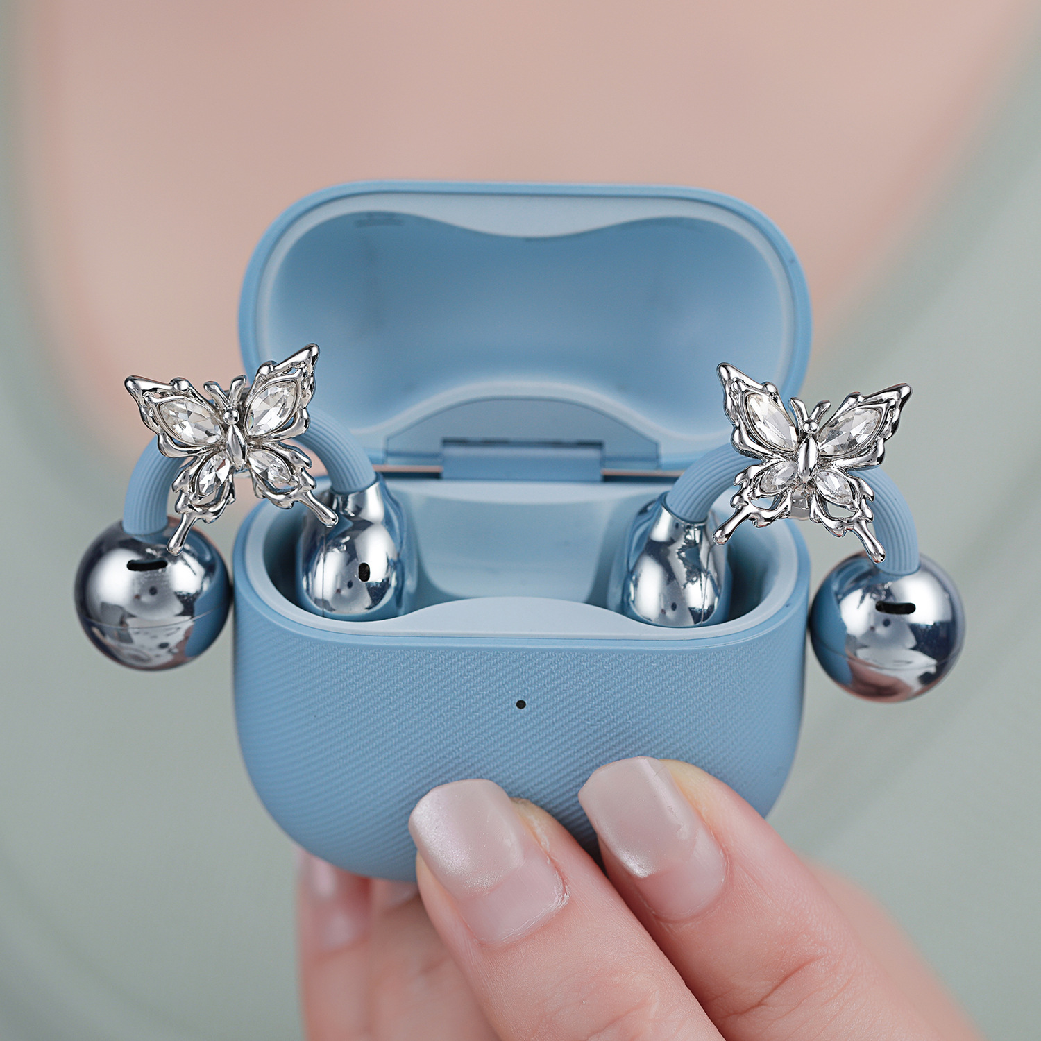 New original alloy silver butterfly ear clip with zircon for FreeClip Huawei wireless earphone accessories