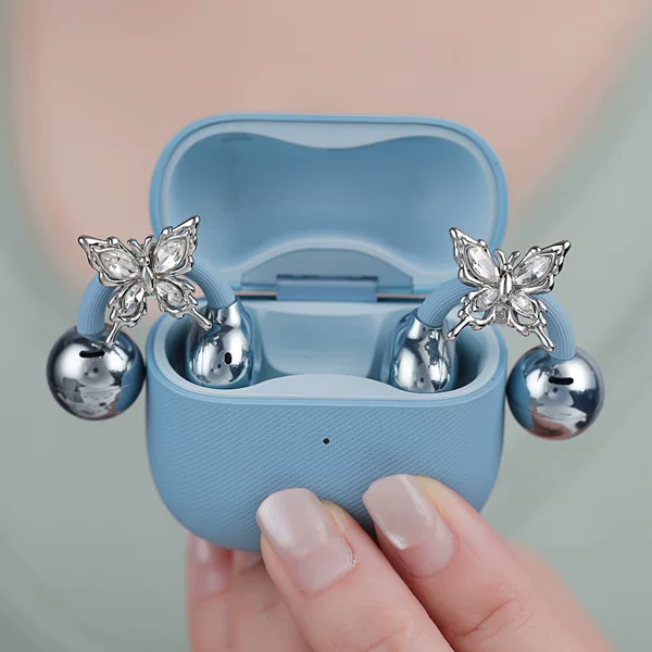New original alloy silver butterfly ear clip with zircon for FreeClip Huawei wireless earphone accessories