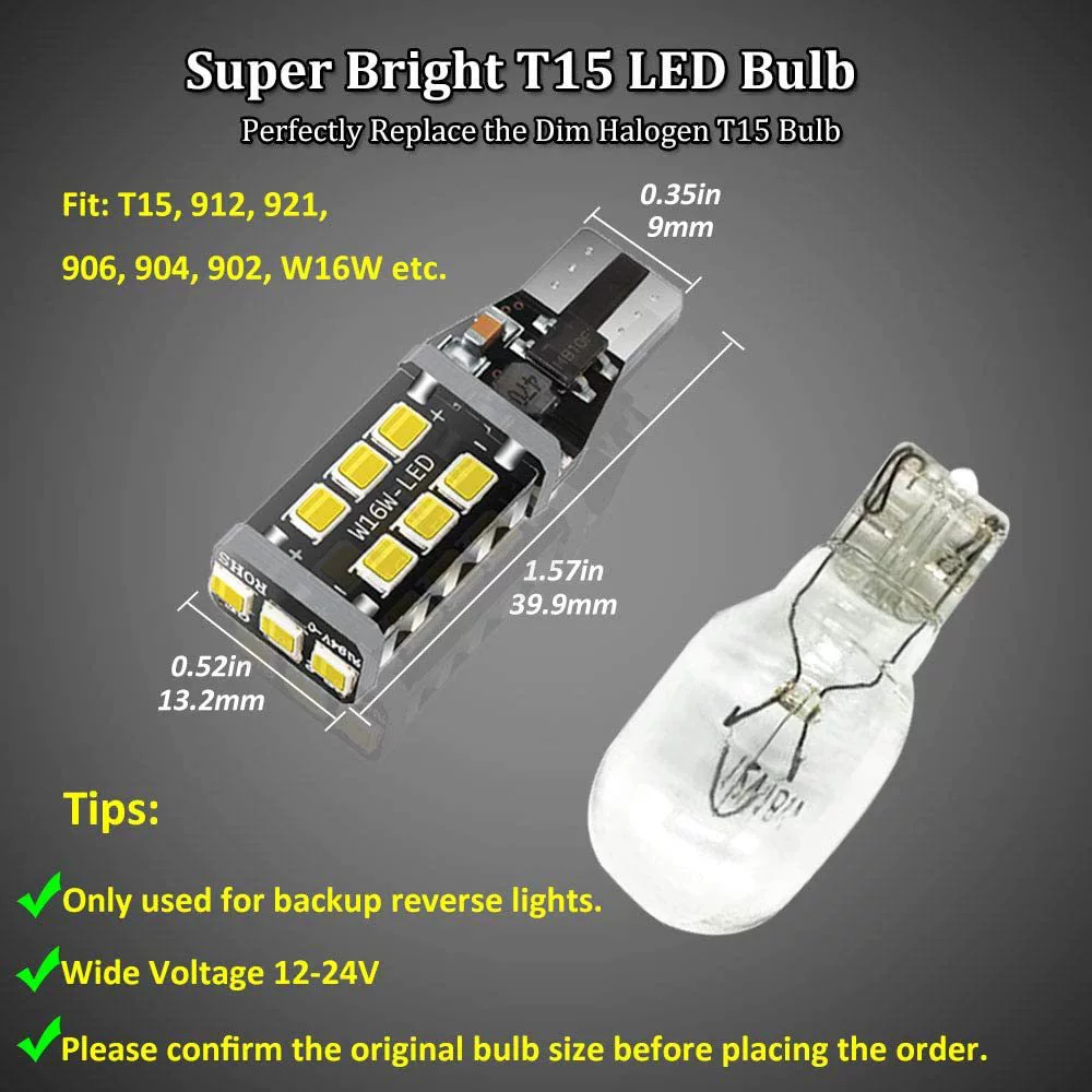 Дешифровка автомобильной светодиодной задней фонарь T15 4014 45SMD T15 ротор 1157 стоп-сигнал 45 свет
