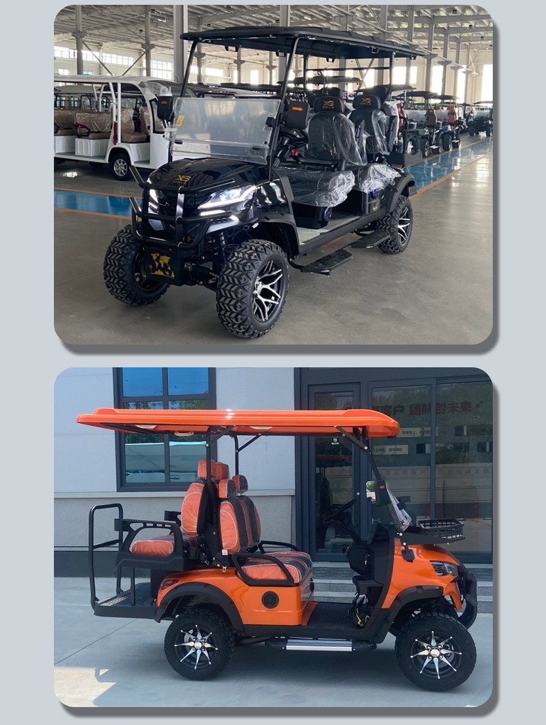 Electric golf cart, scenic area sightseeing vehicle, hotel reception four-wheel shuttle vehicle, property security patrol vehicle