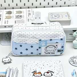 可爱波点小猫书包笔袋高颜值ins小众不撞款学生女生文具盒2025