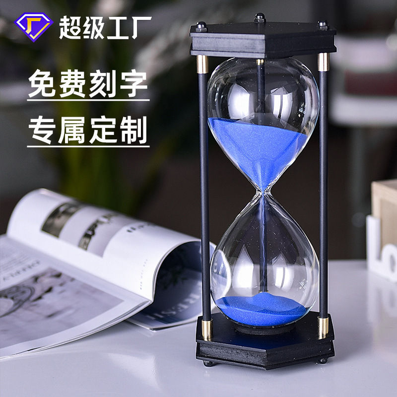 Temporizador de reloj de arena directo de fábrica para niños resistente a la caída de 30 minutos reloj de arena de tiempo creativo adornos de reloj de arena