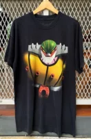 WHO CARE винтажная энциклопедия Steel Jeeg blacktee стальной Jack big face футболка с короткими рукавами