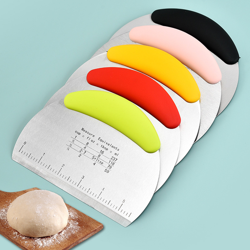 Graduated Flour Dough Cutter Noodle Noodle Knife Baking Tools Wholesale Stainless Steel Single-sided Cutter