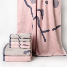 天源竹纤维毛巾2168卡通情侣系列吸水性强柔软抗菌久用不发硬