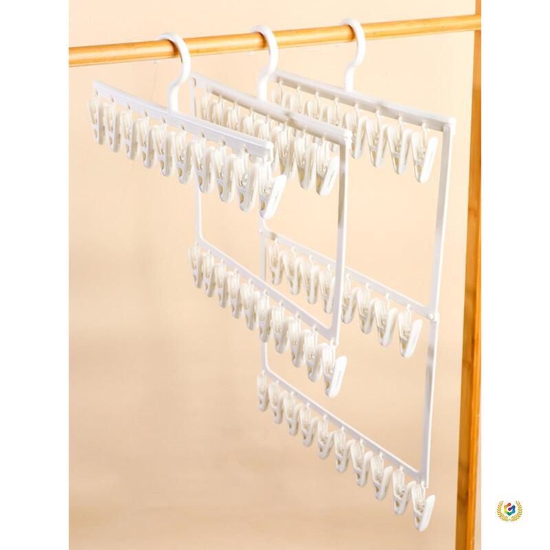 Multi-Clip Hanger for Home Use, Suitable for Drying Socks, Multifunctional for Students and Children, for Hanging Underwear and Socks in Dormitories Multi-Clip Hanger for Home Use, Suitable for Drying Socks, Multifunctional for Students and Children, for Hanging Underwear and Socks in Dormitories