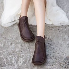 爆款厚底马丁靴女2025新款秋冬英伦短靴时尚复古后拉链切尔西女靴
