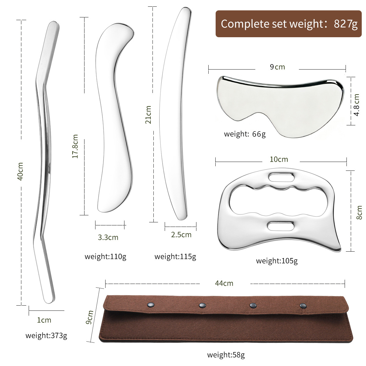 Manufacturers Can Customize 304 Stainless Steel Fascia Knife Tools, Handheld Scrapers, Massage Boards, and General-Purpose Relaxation Knives