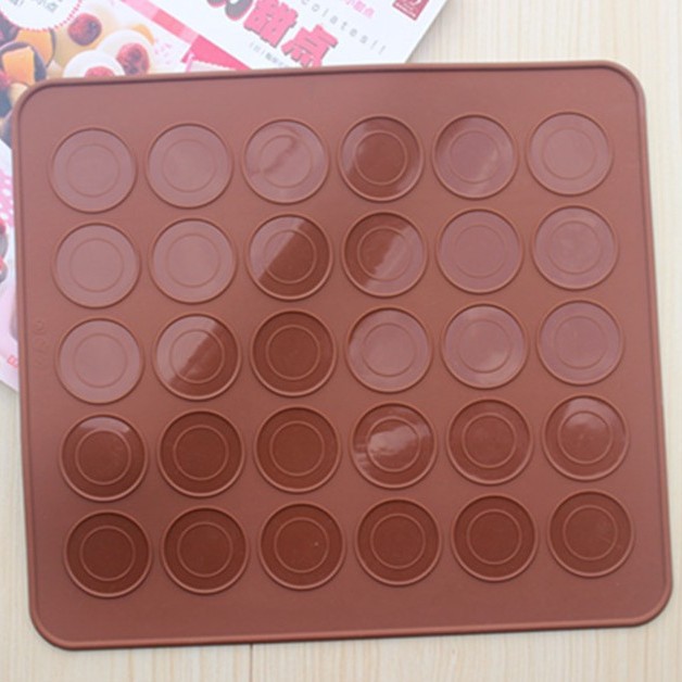 厂家生产批发 供应26*29cm圆形马卡龙小号垫子硅胶垫烤箱垫