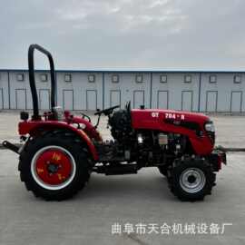 泰山704大棚王拖拉机 四驱拖拉机旋耕机 8+2农用轮式拖拉机图片