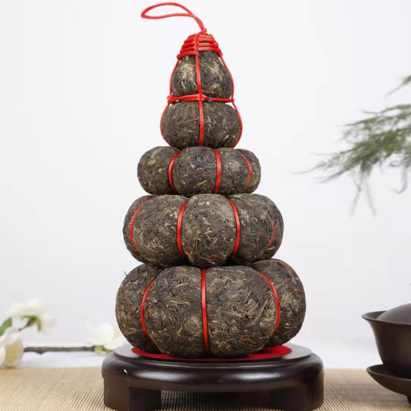 普洱茶金瓜贡茶工艺品茶雕摆件普洱生茶1000克金瓜贡瓜装饰品挂件