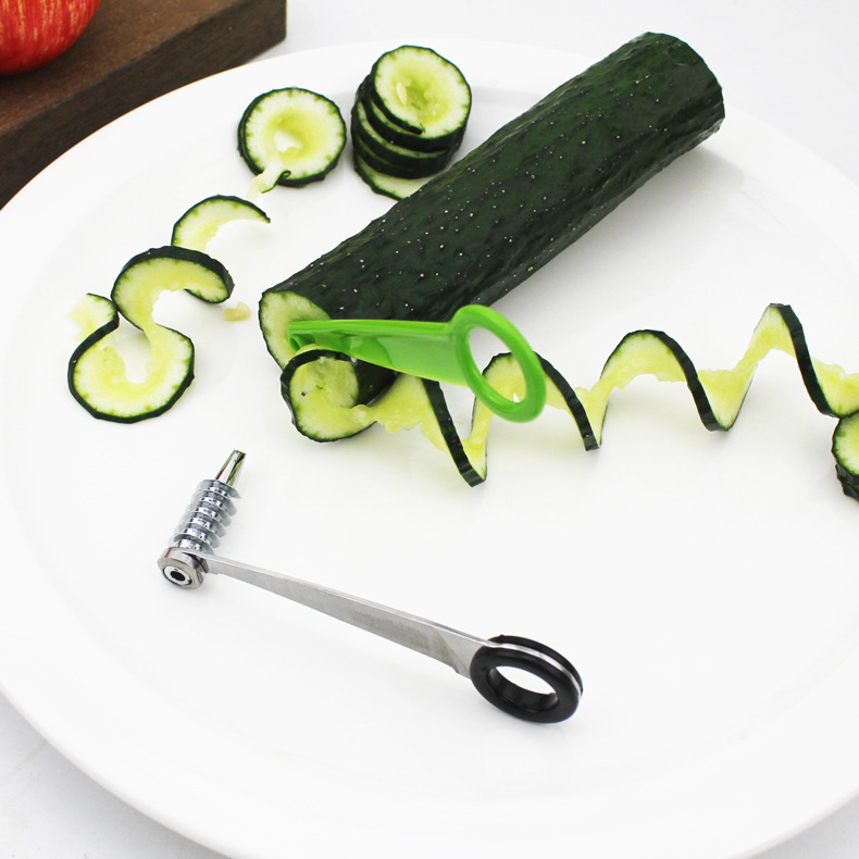 在庫あり スパイラルキュウリ ポテトカッター サラダ用 家庭用 クリエイティブなニンジン・野菜カッター 皮むき器|undefined