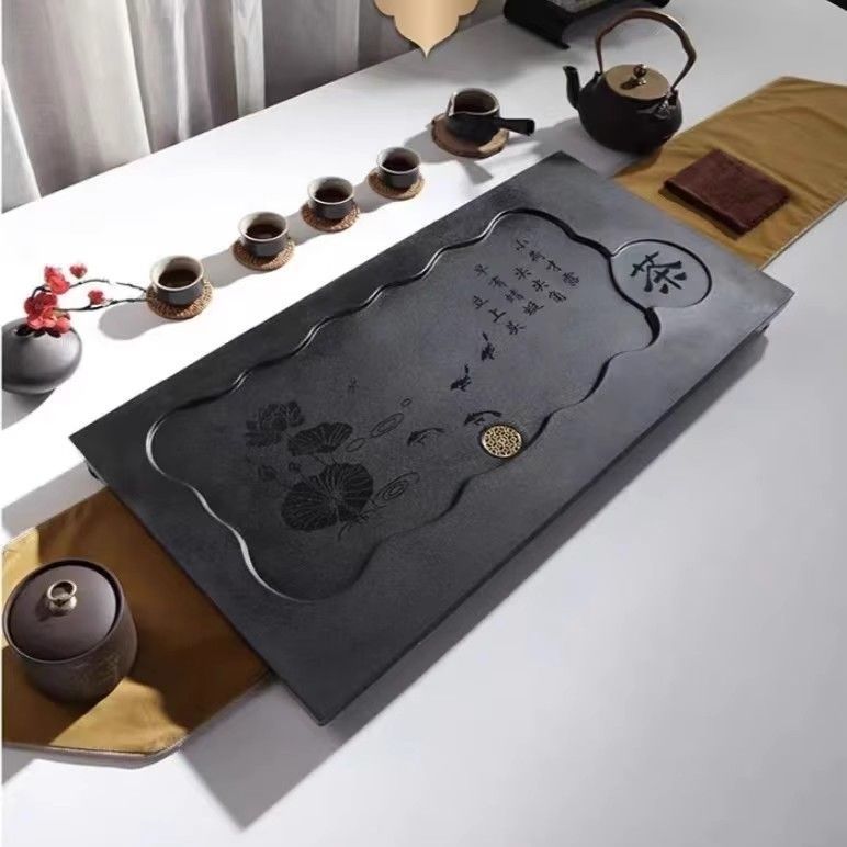 부조 [차잉어+연꽃] 80*40cm