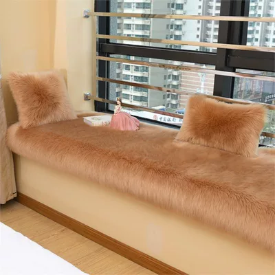 Cushion, Faux Cashmere Door Mat, Car Carpet - khaki-custom-size-required-contact-customer-service-for-pricing-notes