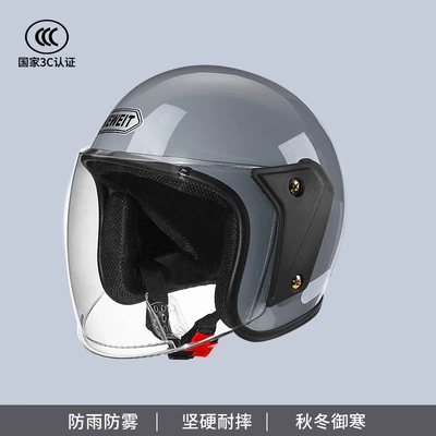 Motosiklet kaskı (dəbilqə) certification electric car motorcycle helmet four - category-a-3c-certification-crystal-gray-hd-long-mirror
