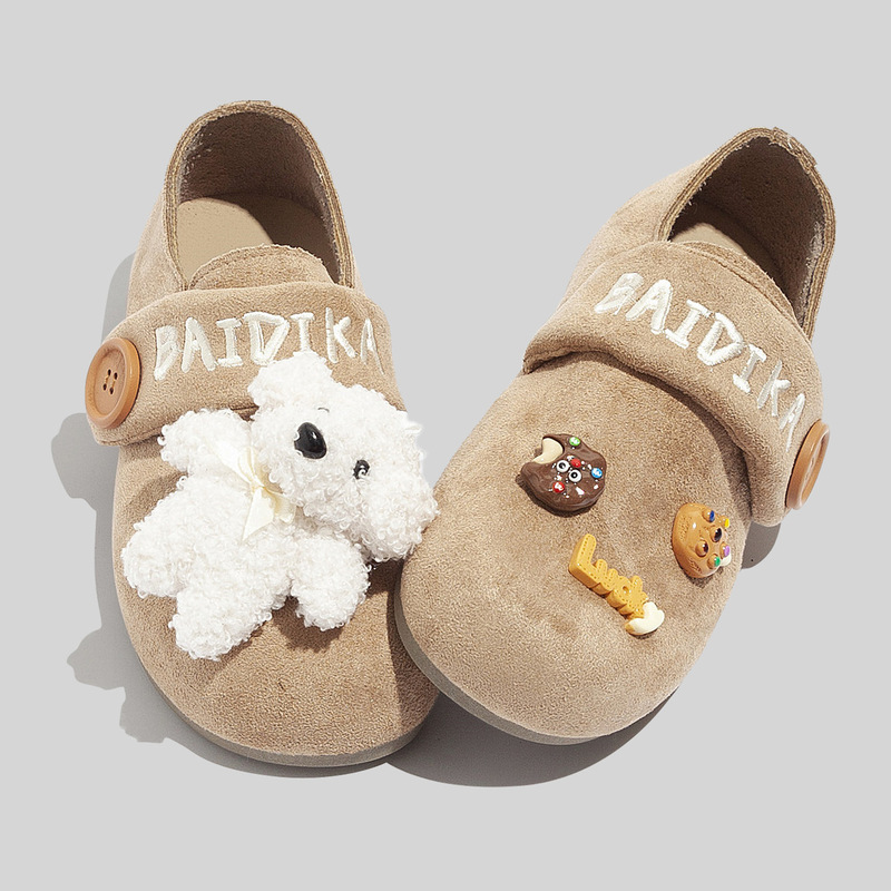 Retro Birkenstock Shoes for Women 2026 Spring New Versatile Casual Loafers Fashion Bear Slip-On Flat Sneakers