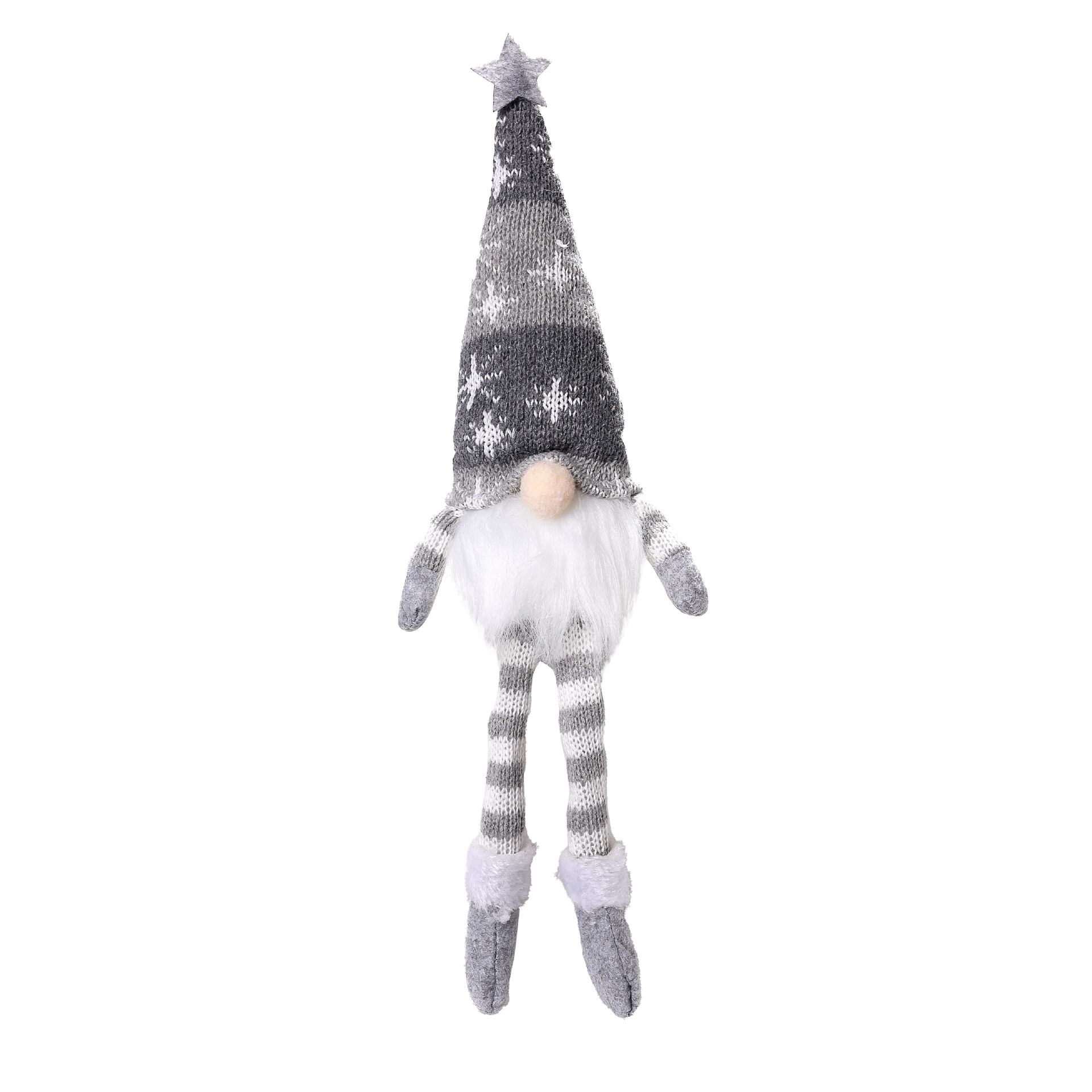 Decoraciones de Navidad copo de nieve sombrero de punto con lámpara Rudolph colgar piernas duendes muñecas muñecas muñecas adornos image 8
