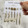 Metal retro earrings, fashionable advanced set, suitable for import, European style, high-quality style, wholesale