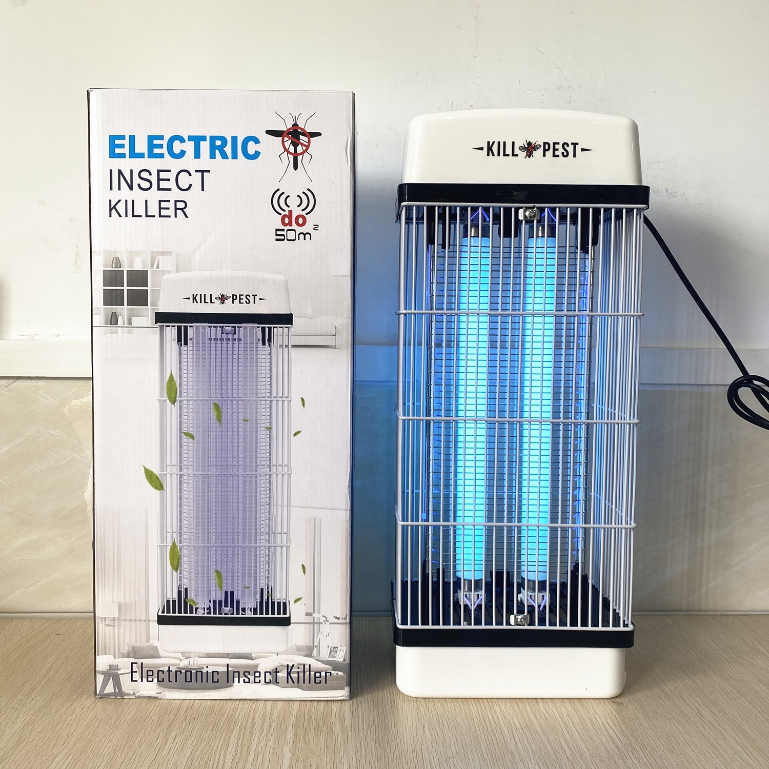 JN灭蚊灯双管紫色LED电击式插电灭蚊器杀虫灯室内灭蝇灯器餐厅用-阿里巴巴