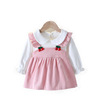 Autumn corduroy set, small princess costume, skirt girl's, dress, suitable for import