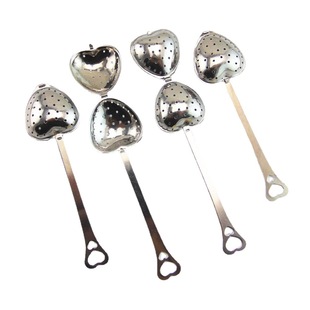 Stainless steel tea ball heart-shaped tea compartment with tea handle tea drain filter wholesale
