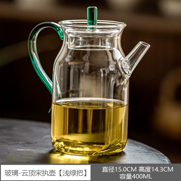 Glass-Yunding Song Jue Kettle [Light Green Handle] QS