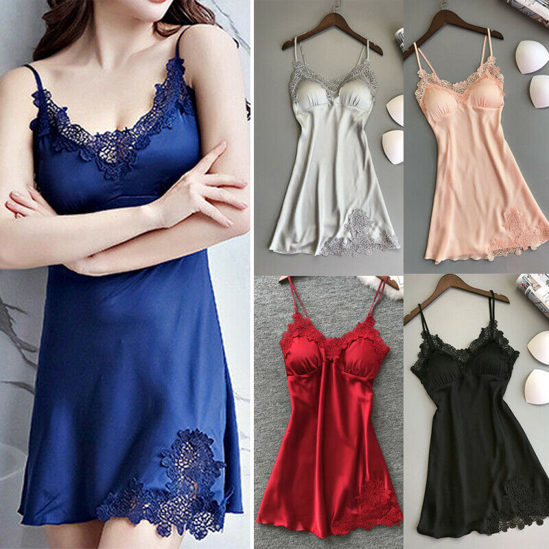 Silk Lace Lingerie Night Dress Ladies Ni...