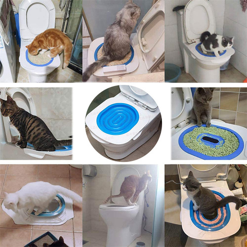 猫咪如厕训练器 蹲坑马桶坐便器宠物清洁排便猫砂盆盘猫厕所