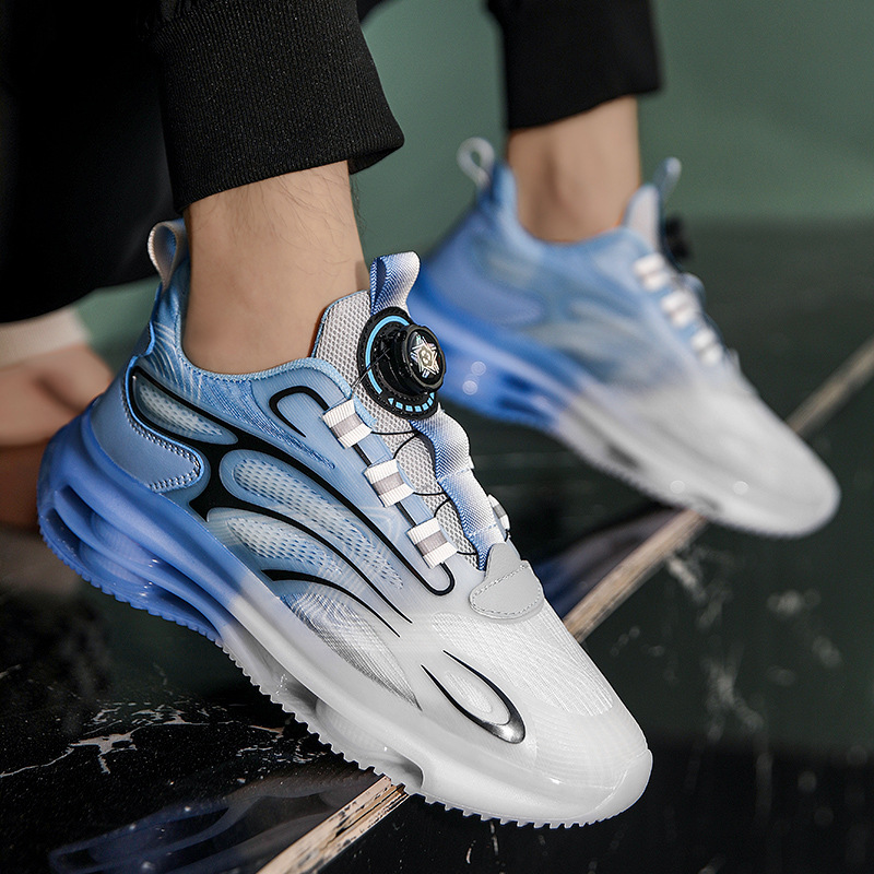 Zapatos de hombre otoño deportes transpirables zapatillas de fondo suave absorción de choque botón giratorio nuevo Putian zapatos casuales al aire libre zapatos de moda