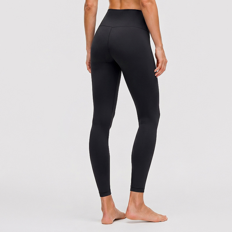 Resistencia media Lulu Pantalones deportivos de cintura alta desnudos para mujeres 24 "Pantalones de fitness molido absorbientes y transpirables