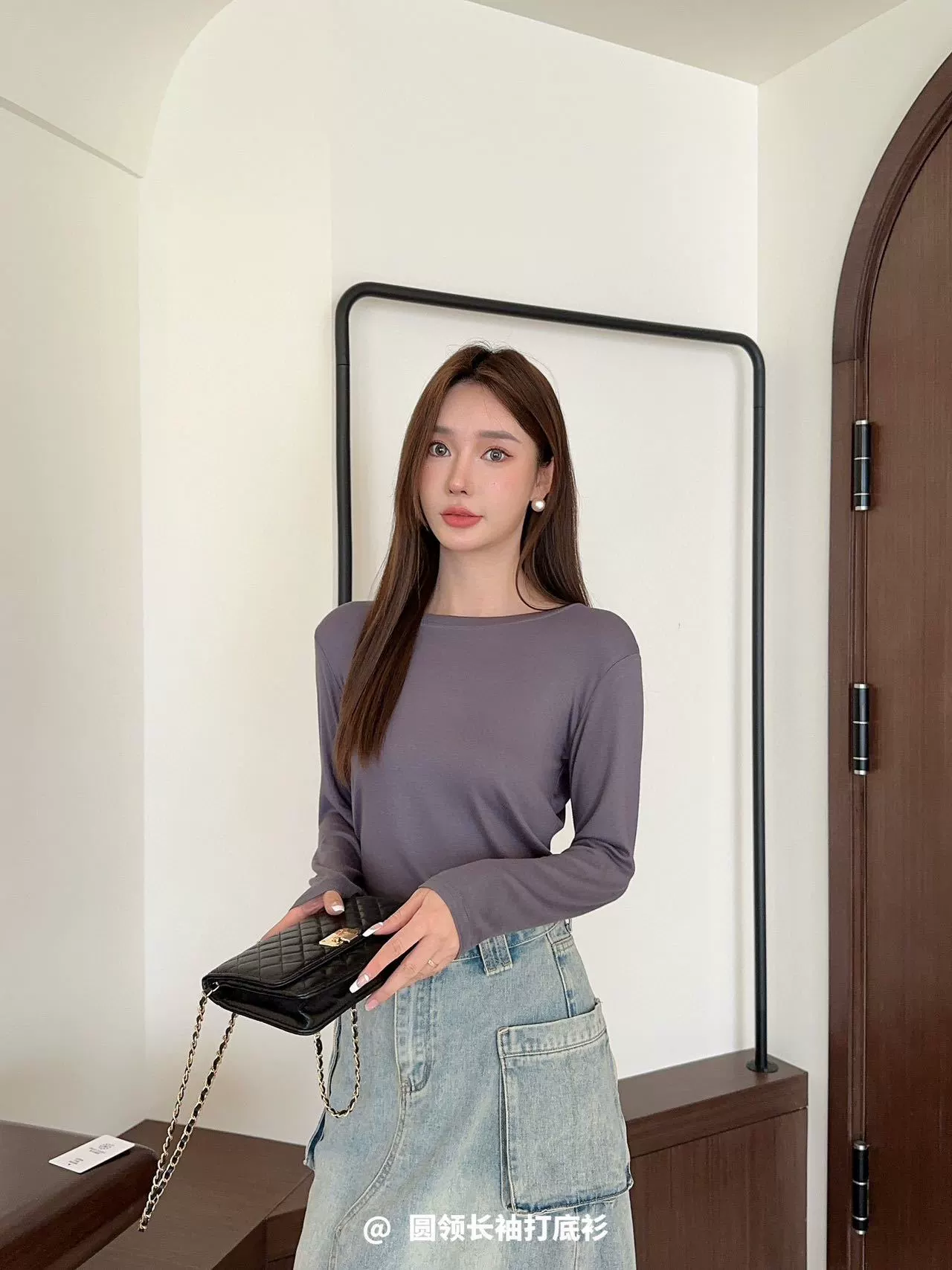 (Cross-border trading), solid fitted autumn base body-friendly long-sleeve