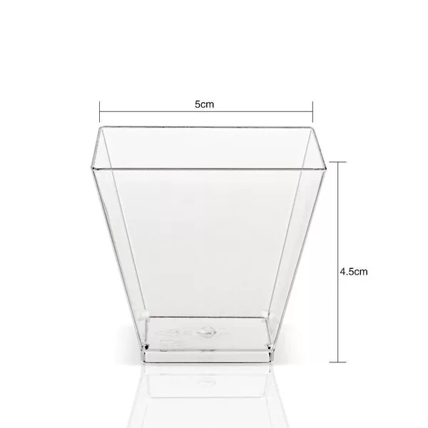 60Ml2Oz Mousse Cake Dessert Table Pudding Jelly Cup Tiramisu Bran Cup Disposable Plastic Square Cup
