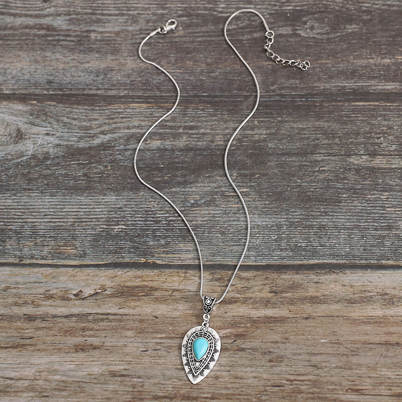 Style Ethnique Les Gouttelettes D'eau Alliage Incruster Turquoise Femmes Pendentif display picture 5