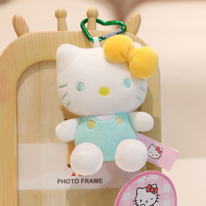 正版三丽鸥hellokitty毛绒挂件kt凯蒂猫小玩偶公仔钥匙扣书包挂饰|undefined