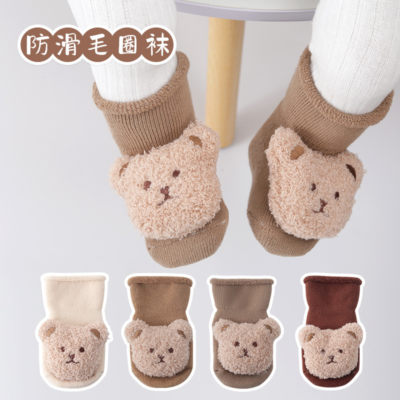 Spring and Autumn Baby Socks Baby Socks Children's Non-Slip Floor Socks Class a Cotton Christmas Socks Doll One-Year-Old Socks Wholesale