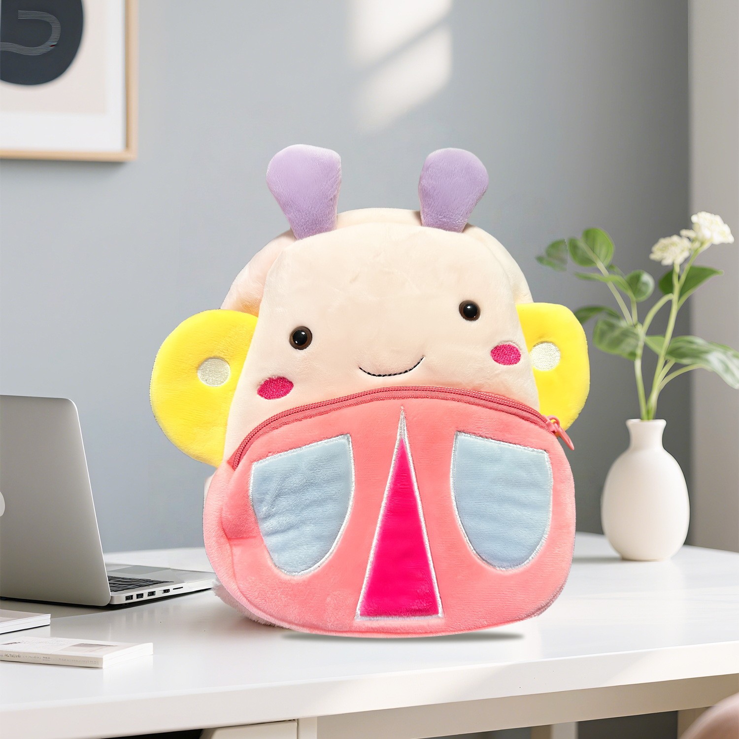 Animal bordado serie lindos niños mochila mochila mochila de peluche fábrica de bolsas de jardín de infantes al por mayor