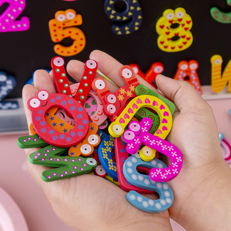 Colorful children's magnetic alphabet stickers, children's fun early education number stickers, absorbable blackboard magnetic toys manufacturers wholesale