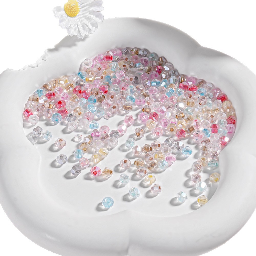 Heidi AB color transparente multilinger Xiaomi cuentas pulsera de cuentas lazo cuentas sueltas cuentas divisorias 4MM accesorios de cadena de teléfono móvil diy