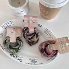 电话线发圈女生高马尾不塌头绳发饰高级感扎头皮筋高弹力发绳头饰