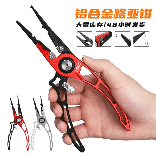 Ndc Aluminum Alloy Fishing Pliers Hook Removal and Line Cutting Pliers with Hook Pressing Function for Fish Control, Multifunctional for Fishing and Sea Fishing