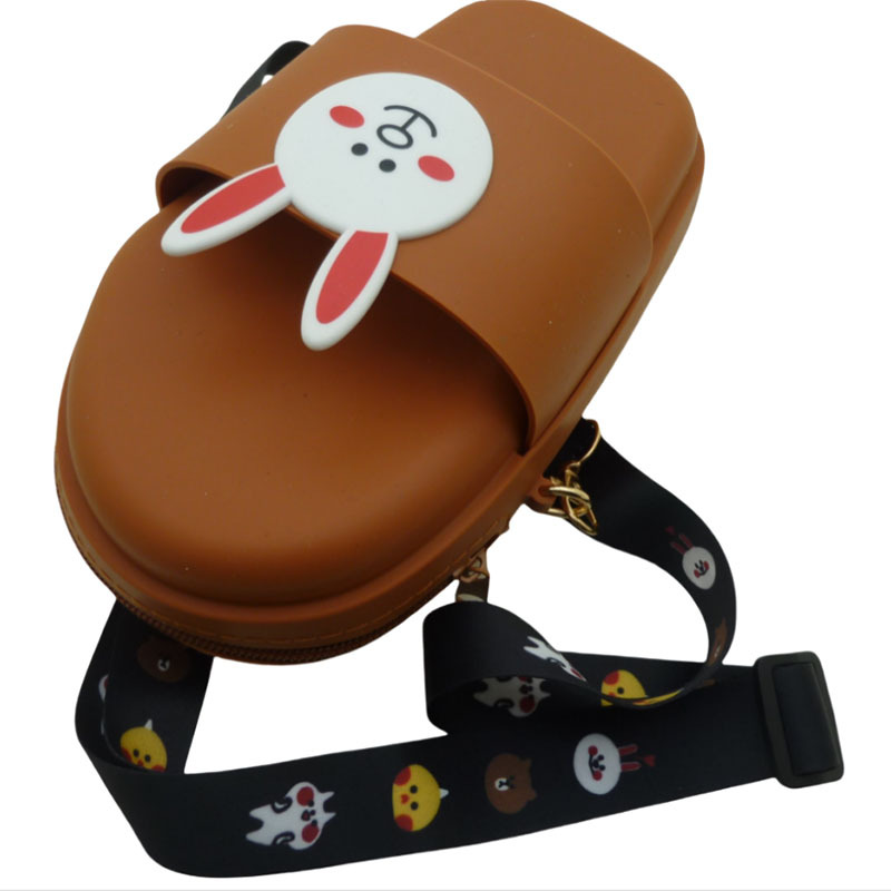 厂家直销卡通硅胶包硅胶斜跨包拉链硅胶包可爱兔子迷你斜跨包