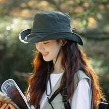 大檐帽子女户外登山帽春夏季渔夫帽防晒遮阳帽渔夫帽百搭户外遮阳