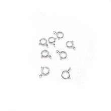 925纯银弹簧扣手工饰品DIY珍珠项链手链扣头材料QQ圈连接替换配件