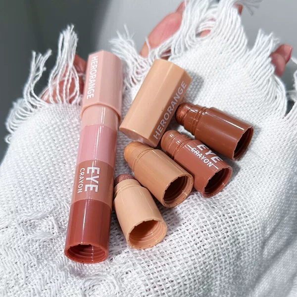 HERORANGE Mini small shell eye shadow four-color highlight Matte Pearlescent fine flash lazy eye shadow pen