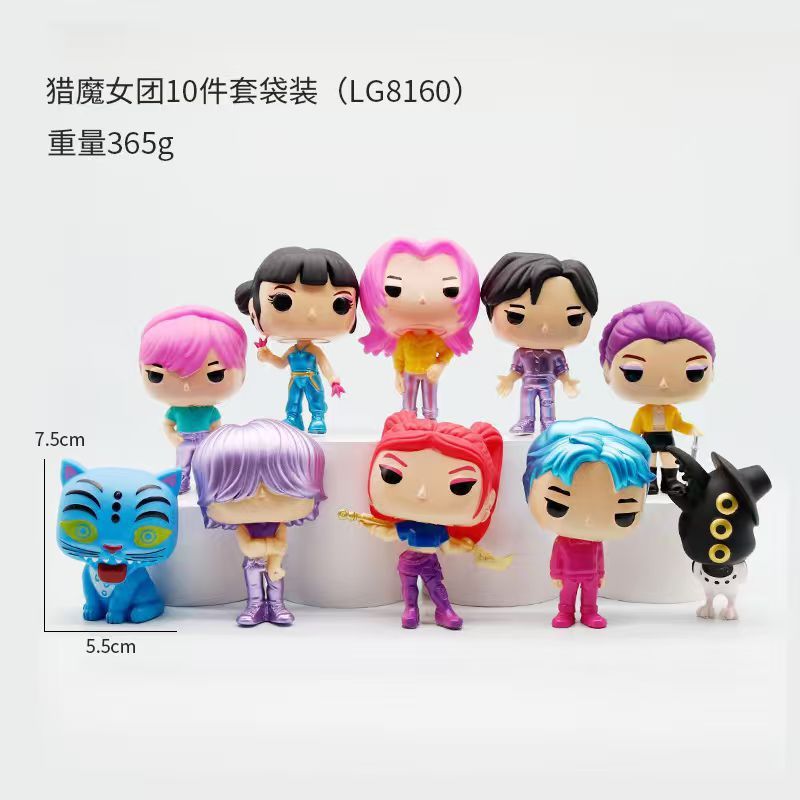 跨境K-pop韩流2-4.5寸猎魔女团明星手办游戏周边潮玩公仔摆件模型|undefined