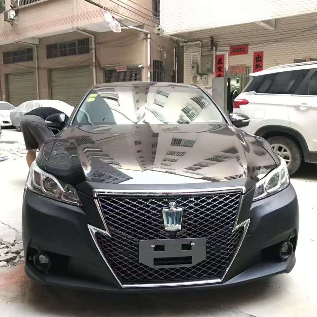 适用于丰田日规皇冠14代改装前杠总成 前杠 ABS吸塑中网注塑